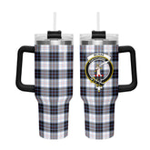 McRae Dress Modern Tartan Crest 40 oz Insulated Tumbler with Handle