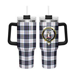 McRae Dress Modern Tartan Crest 40 oz Insulated Tumbler with Handle