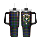 Murray of Atholl Modern Tartan Crest 40 oz Insulated Tumbler with Handle
