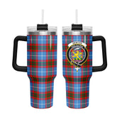 Newton Tartan Crest 40 oz Insulated Tumbler with Handle