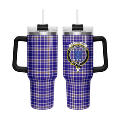 Ochterlony Tartan Crest 40 oz Insulated Tumbler with Handle