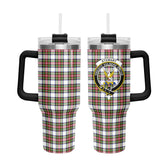 Stewart Dress Modern Tartan Crest 40 oz Insulated Tumbler with Handle