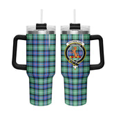 Sutherland Old Ancient Tartan Crest 40 oz Insulated Tumbler with Handle