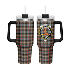 Sutherland Weathered Tartan Crest 40 oz Insulated Tumbler with Handle
