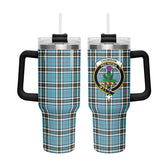 Thomson Blue Tartan Crest 40 oz Insulated Tumbler with Handle