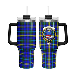 Weir Modern Tartan Crest 40 oz Insulated Tumbler with Handle