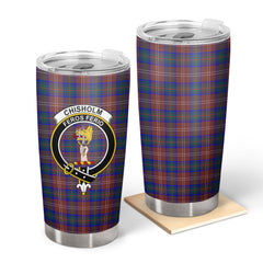 Chisholm Hunting Modern Tartan Crest Tumbler