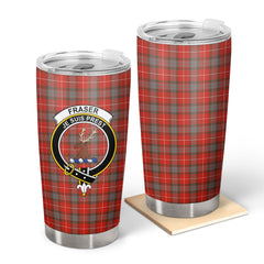 Fraser (of Lovat) Weathered Tartan Crest Tumbler