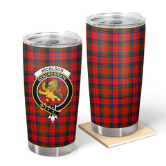Nicolson Modern Tartan Crest Tumbler