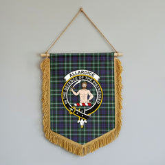 Allardice Tartan Crest Wall Hanging Banner - Wood Pole