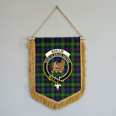 Baillie Tartan Crest Wall Hanging Banner - Wood Pole