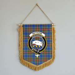 Bethune Ancient Tartan Crest Wall Hanging Banner - Wood Pole