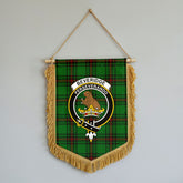 Beveridge Tartan Crest Wall Hanging Banner - Wood Pole