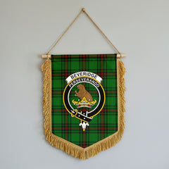 Beveridge Tartan Crest Wall Hanging Banner - Wood Pole