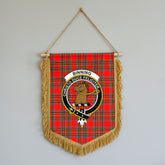 Binning (of Wallifoord) Tartan Crest Wall Hanging Banner - Wood Pole