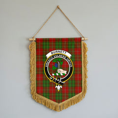 Butter Tartan Crest Wall Hanging Banner - Wood Pole