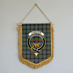 Cameron of Erracht Ancient Tartan Crest Wall Hanging Banner - Wood Pole
