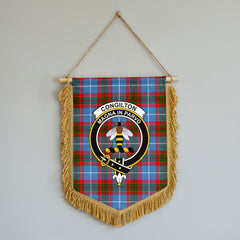Congilton Tartan Crest Wall Hanging Banner - Wood Pole