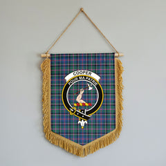 Cooper Ancient Tartan Crest Wall Hanging Banner - Wood Pole