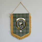 Craig Tartan Crest Wall Hanging Banner - Wood Pole