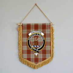 Davidson Dress Dancers Tartan Crest Wall Hanging Banner - Wood Pole