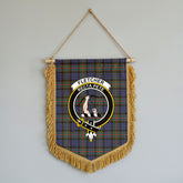 Fletcher of Dunans Tartan Crest Wall Hanging Banner - Wood Pole