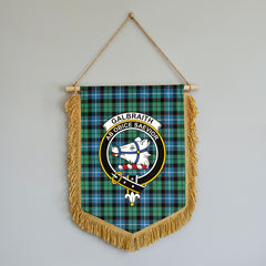 Galbraith Ancient Tartan Crest Wall Hanging Banner - Wood Pole