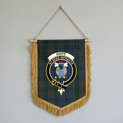 Hope Tartan Crest Wall Hanging Banner - Wood Pole