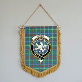 Inglis Ancient Tartan Crest Wall Hanging Banner - Wood Pole
