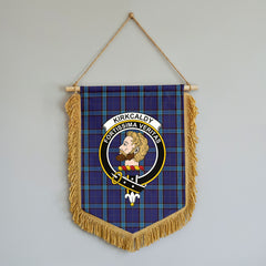 Kirkcaldy Tartan Crest Wall Hanging Banner - Wood Pole