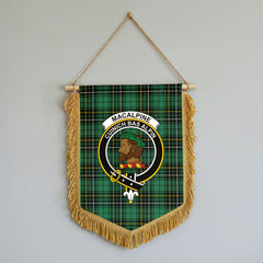 MacAlpine Ancient Tartan Crest Wall Hanging Banner - Wood Pole