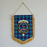 MacCorquodale Tartan Crest Wall Hanging Banner - Wood Pole