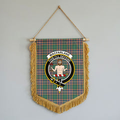 MacFarlane Hunting Ancient Tartan Crest Wall Hanging Banner - Wood Pole