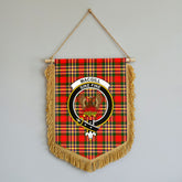 MacGill Modern Tartan Crest Wall Hanging Banner - Wood Pole