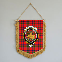 MacGillivray Modern Tartan Crest Wall Hanging Banner - Wood Pole