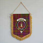 MacIntyre Modern Tartan Crest Wall Hanging Banner - Wood Pole