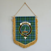 MacKinlay Ancient Tartan Crest Wall Hanging Banner - Wood Pole