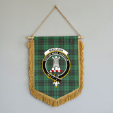 MacLean Hunting Ancient Tartan Crest Wall Hanging Banner - Wood Pole