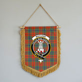 MacLean of Duart Ancient Tartan Crest Wall Hanging Banner - Wood Pole