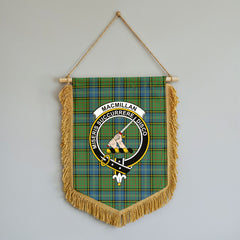 MacMillan Hunting Ancient Tartan Crest Wall Hanging Banner - Wood Pole