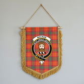 MacNab Ancient Tartan Crest Wall Hanging Banner - Wood Pole