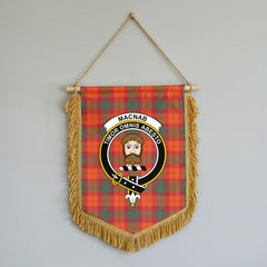 MacNab Ancient Tartan Crest Wall Hanging Banner - Wood Pole