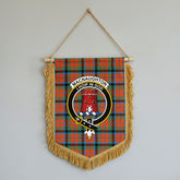 MacNaughton Ancient Tartan Crest Wall Hanging Banner - Wood Pole