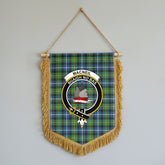 MacNeil of Barra Ancient Tartan Crest Wall Hanging Banner - Wood Pole