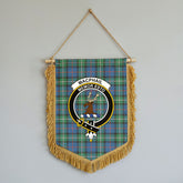 MacPhail Hunting Ancient Tartan Crest Wall Hanging Banner - Wood Pole