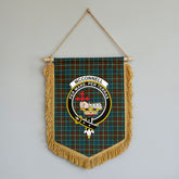 McConnell Tartan Crest Wall Hanging Banner - Wood Pole