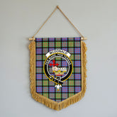 McDonald Ancient Tartan Crest Wall Hanging Banner - Wood Pole