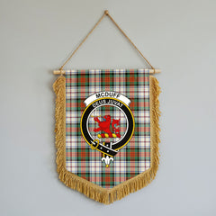 McDuff Dress Ancient Tartan Crest Wall Hanging Banner - Wood Pole