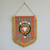 McFarlane Ancient Tartan Crest Wall Hanging Banner - Wood Pole