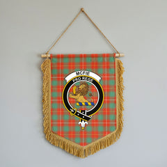 McFie Ancient Tartan Crest Wall Hanging Banner - Wood Pole